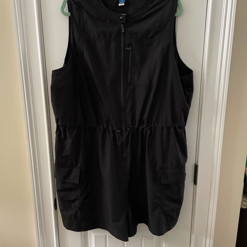 Black Sleeveless Utility Romper
